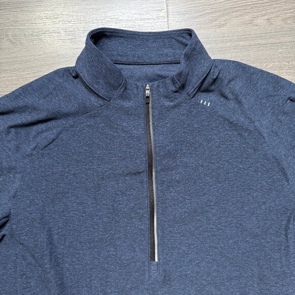 Lululemon Men's Surge Warm Reflective 1/2 Zip - Navy - Picture 3 of 8